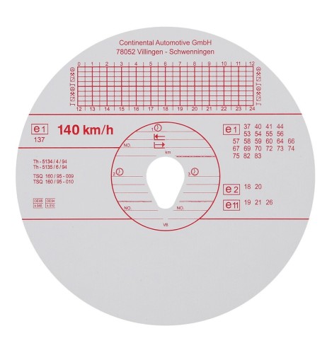 Set 100pz dischi tachigrafo omologati 140km h