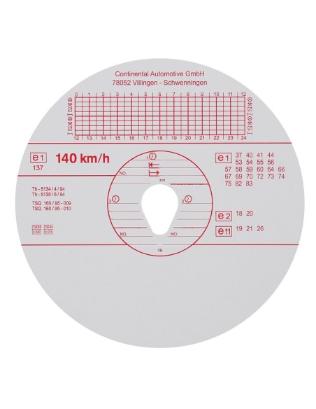 Set 100pz dischi tachigrafo omologati 140km h