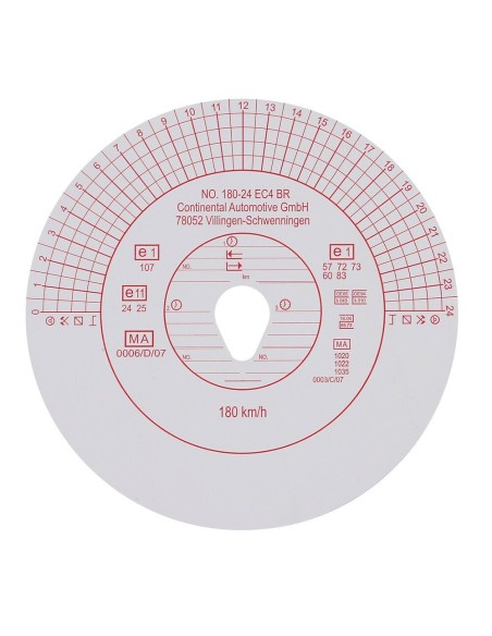Set 100pz dischi tachigrafo omologati 180km h