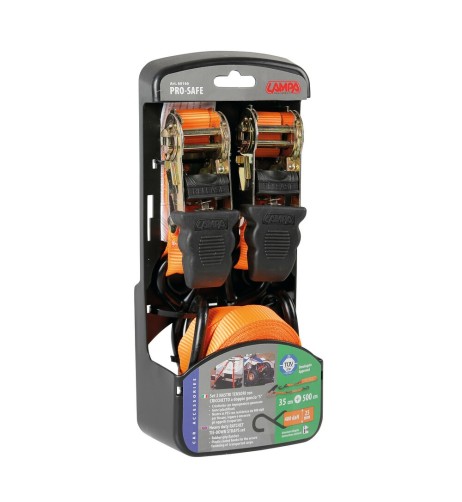 Set 2 nastri tensori con cricchetto a doppio gancio S 500 cm