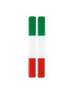 Set 2 protezioni carrozzeria in resina epossidica bandiera Italia