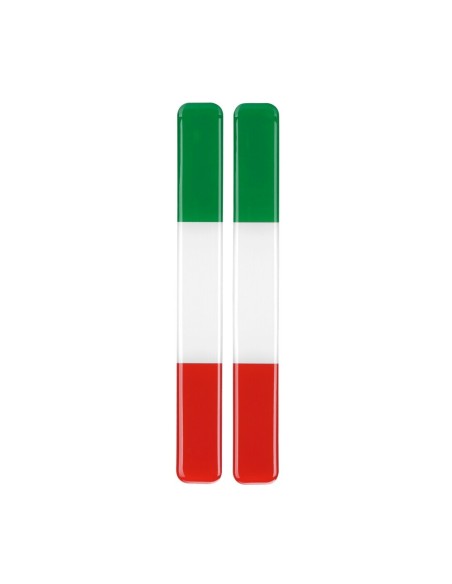 Set 2 protezioni carrozzeria in resina epossidica bandiera Italia