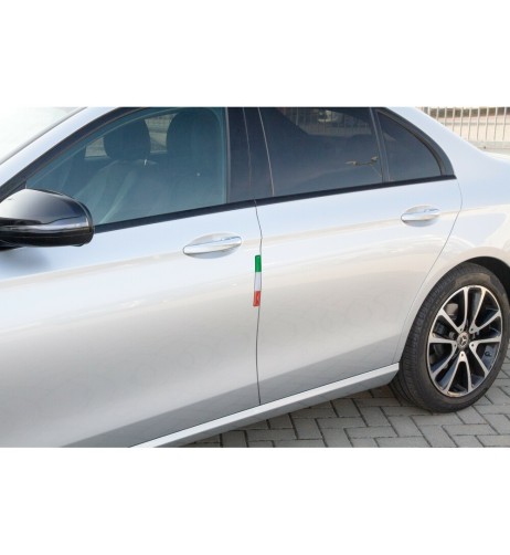 Set 2 protezioni carrozzeria in resina epossidica bandiera Italia