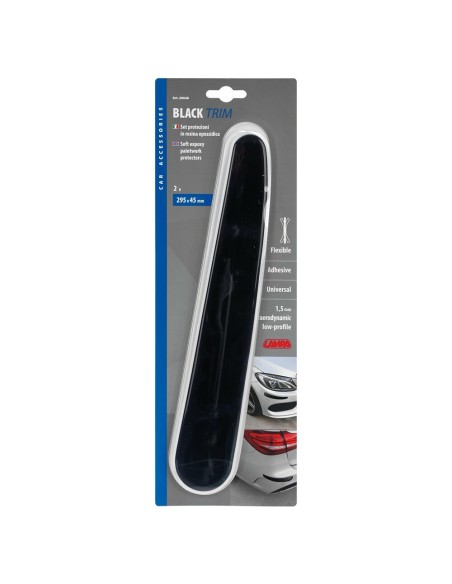 Set 2 protezioni carrozzeria in resina epossidica Nero