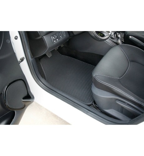 Set 2 tappetini Montecarlo universali gomma ecologica colore nero