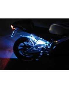 Set 2 viti 8x20mm colore blu con led 12V luce bianca moto scooter 2