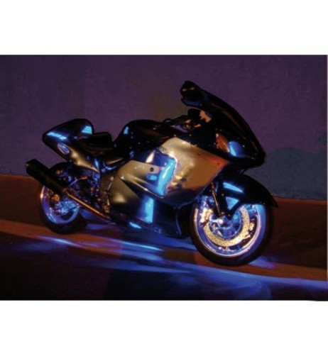 Set 2 viti 8x20mm colore blu con led 12V luce bianca moto scooter