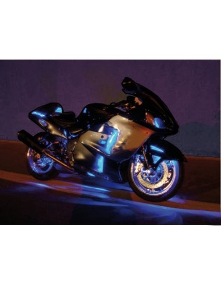 Set 2 viti 8x20mm colore blu con led 12V luce bianca moto scooter