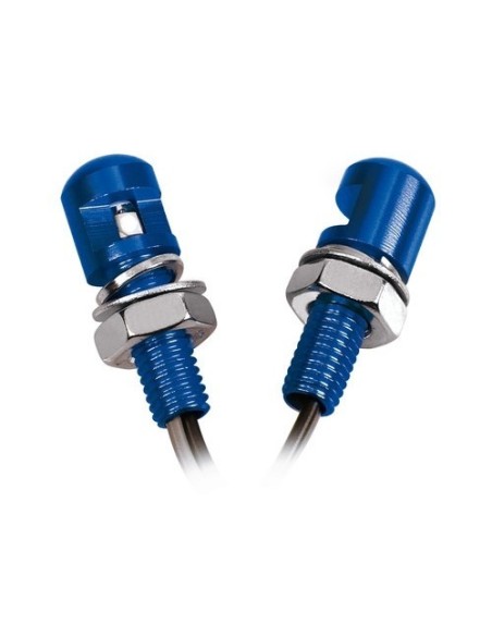Set 2 viti 8x20mm colore blu con led 12V luce blu moto scooter