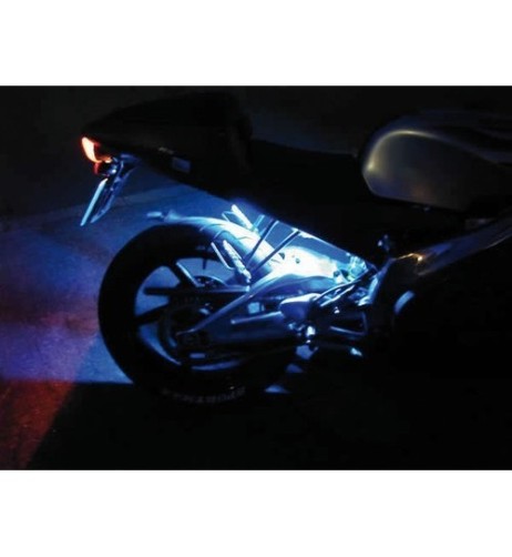 Set 2 viti 8x20mm colore rosso con led 12V luce bianca moto scooter