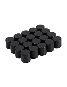 Set 20 Copribulloni in silicone cerchi in lega colore NERO 17mm
