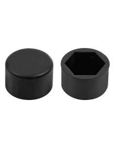 Set 20 Copribulloni in silicone cerchi in lega colore NERO 17mm 2