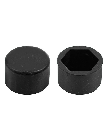Set 20 Copribulloni in silicone cerchi in lega colore NERO 17mm