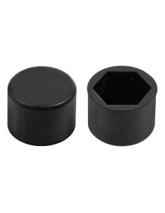 Set 20 Copribulloni in silicone cerchi in lega colore NERO 19mm 2