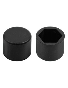 Set 20 Copribulloni in silicone cerchi in lega colore NERO 21mm 2