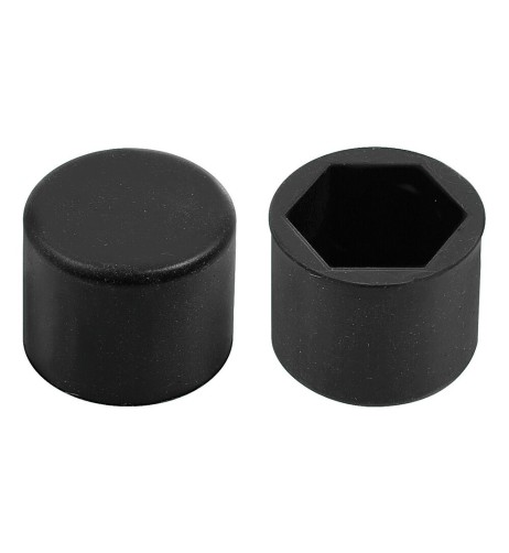 Set 20 Copribulloni in silicone cerchi in lega colore NERO 21mm