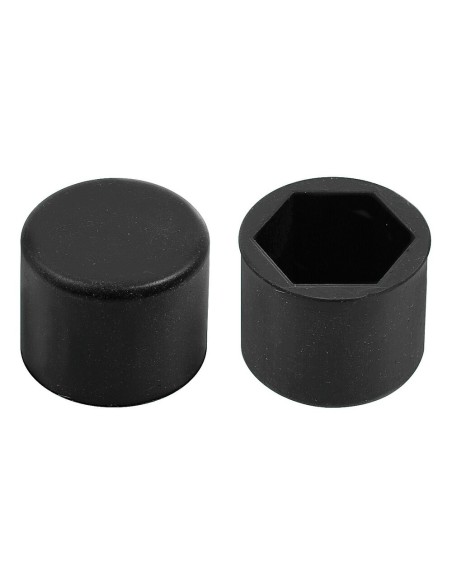 Set 20 Copribulloni in silicone cerchi in lega colore NERO 21mm