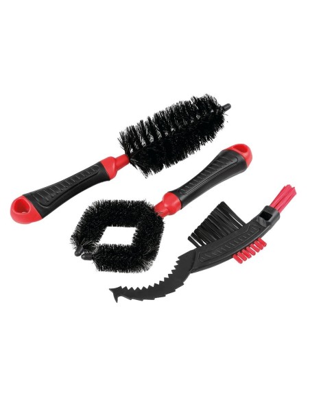 Set 3 spazzole per pulizia moto e ciclo
