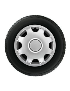 Set 4 copricerchi in ABS bombati furgoni camper colore grigio diametro 15  2