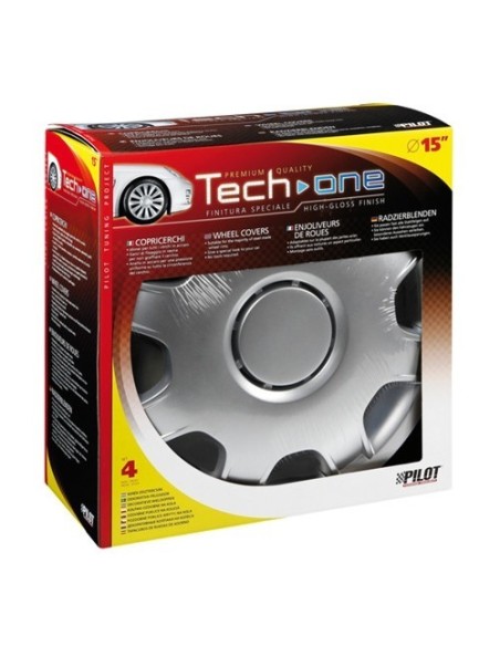 Set 4 copricerchi in ABS bombati furgoni camper colore grigio diametro 15 
