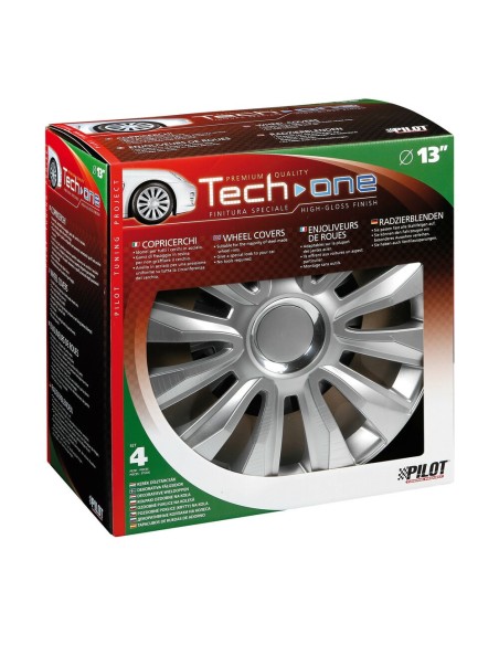Set 4 copricerchi in ABS mod Avalone colore grigio cerchi diametro 13 