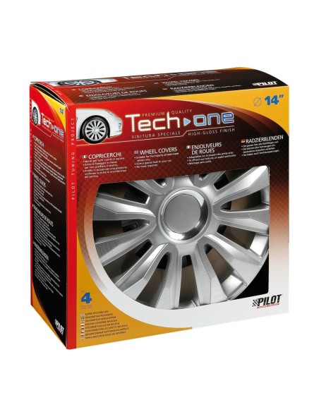 Set 4 copricerchi in ABS mod Avalone colore grigio cerchi diametro 14 