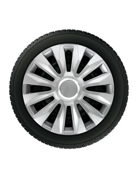 Set 4 copricerchi in ABS mod Avalone colore grigio cerchi diametro 15 