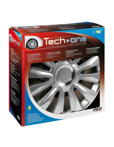 Set 4 copricerchi in ABS mod Avalone colore grigio cerchi diametro 16 