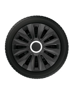 Set 4 copricerchi in ABS mod Avalone colore Nero cerchi diametro 14  2