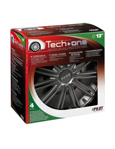 Set 4 copricerchi in ABS mod Nero colore Dark cerchi diametro 13 