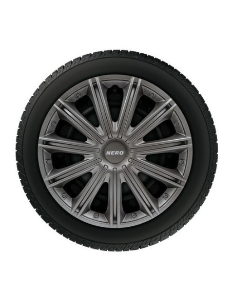 Set 4 copricerchi in ABS mod Nero colore Dark cerchi diametro 15 