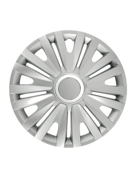 Set 4 copricerchi universali 13 ABS verniciatura doppio strato Royal Silv