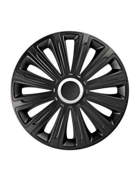 Set 4 copricerchi universali 13 ABS verniciatura doppio strato Trend Nero