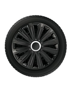 Set 4 copricerchi universali 13 ABS verniciatura doppio strato Trend Nero 2