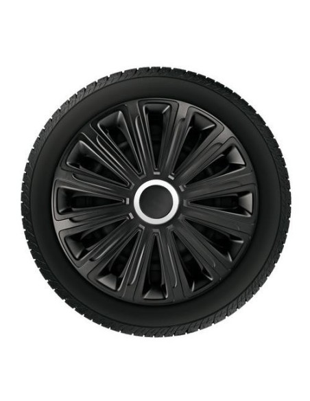 Set 4 copricerchi universali 13 ABS verniciatura doppio strato Trend Nero