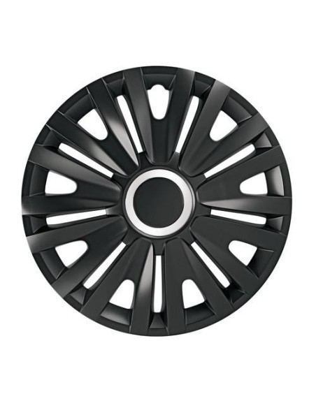 Set 4 copricerchi universali 14 ABS verniciatura doppio strato Royal Nero
