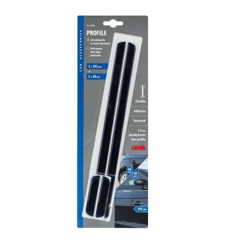 Set 4 protezioni carrozzeria in resina epossidica Nero