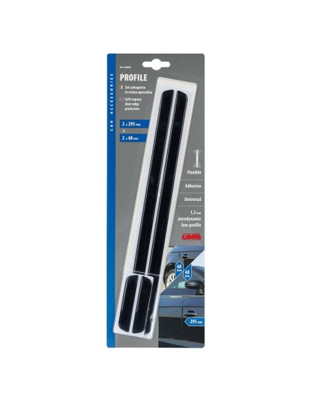 Set 4 protezioni carrozzeria in resina epossidica Nero