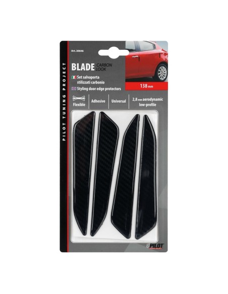 Set 4 salvaporta adesivi Blade Carbon Look