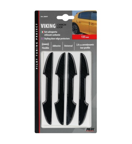 Set 4 salvaporta adesivi Viking Carbon Look