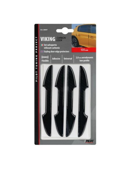 Set 4 salvaporta adesivi Viking Carbon Look