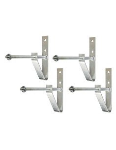 Set 4 staffe portaruote pneumatici per garage