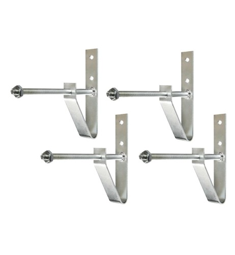 Set 4 staffe portaruote pneumatici per garage