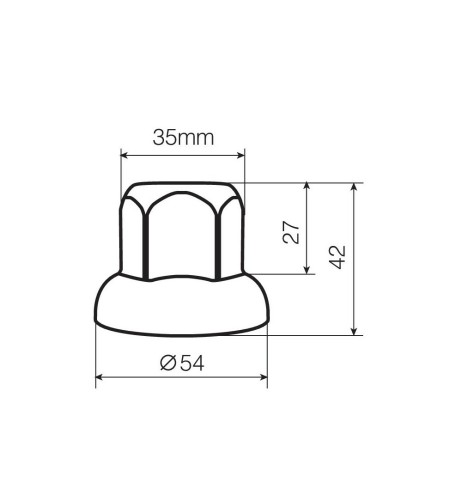 Set 40 copribulloni camion in acciaio inox diametro 33mm