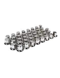 Set 40 copribulloni camion in acciaio inox lucidato diametro 32mm 2