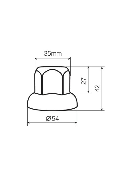 Set 40 copribulloni camion in acciaio inox lucidato diametro 33mm