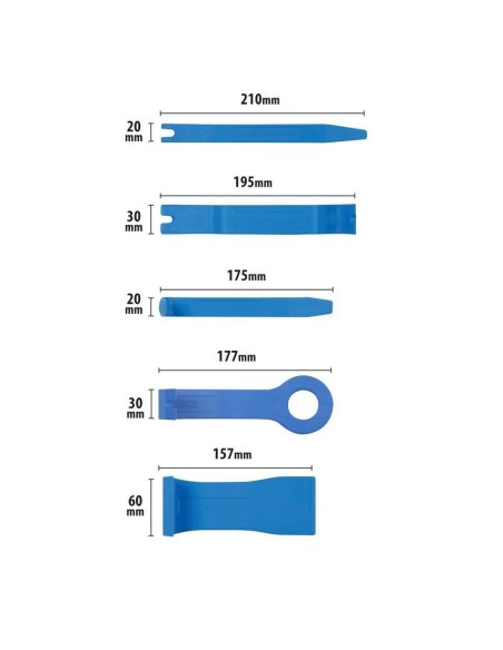 Set 5 pz utensili professionali smontaggio rifiniture