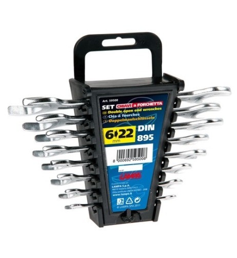 Set 8 chiavi a forchetta inglese 6 22mm