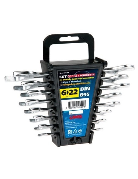 Set 8 chiavi a forchetta inglese 6 22mm
