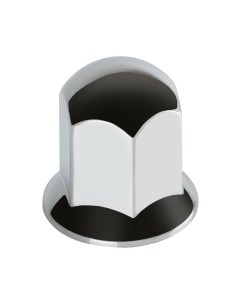 Set 8 copribulloni testa tonda camion cromati in ABS diametro 27mm